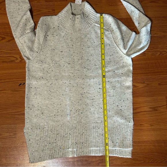 Loft Mock Turtleneck Confetti Long Sleeve Pullover Sweater Size XS Raw Seams New - Picture 11 of 11